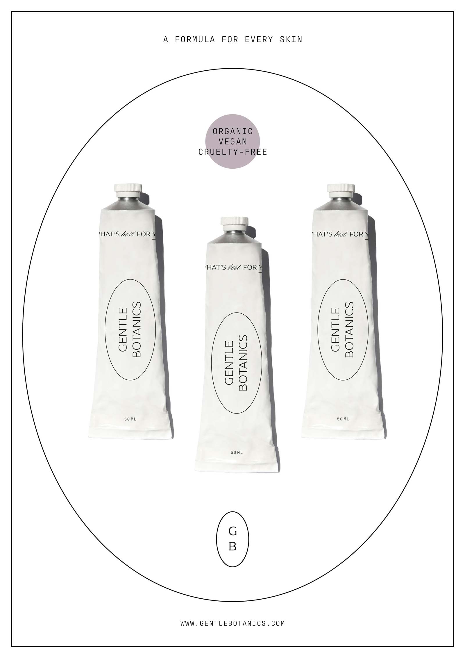 Gentle Botanics Skincare Brand Kit – Advert / Werbeanzeige