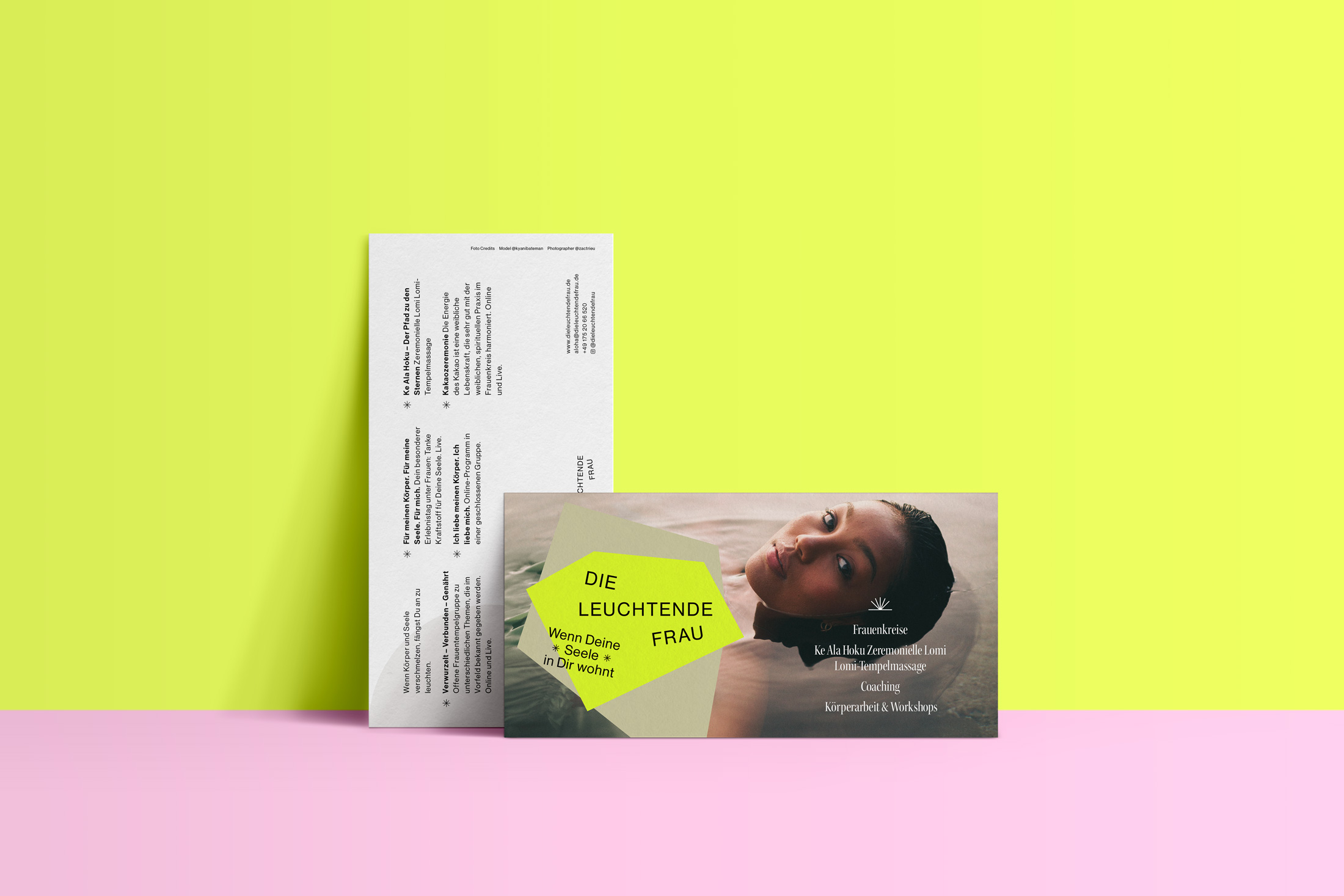 Die Leuchtende Frau – Brand Identity by Mindt Design Studio – Flyer