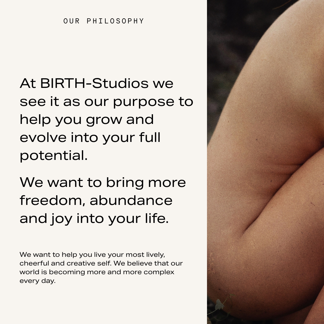 Instagram Design für BIRTH Studios | Holistic Studio for Flow, Creativity and Joy